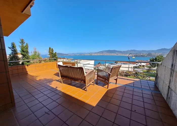 Apartamento Baiona, Terraza, Vistas Al Mar.